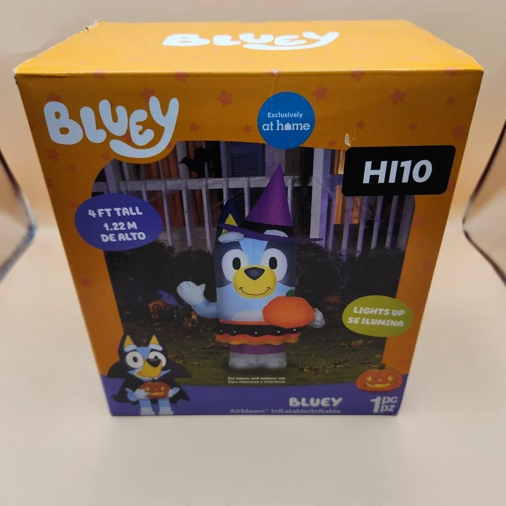 Bluey Bingo‎ Halloween Bluey Vampire With  Pumpkin 4ft 2025 Gemmy Brand New